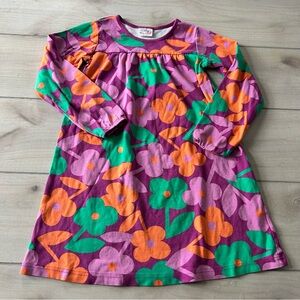 Hanna Andersson Bright Floral Long Sleeve Organic Cotton Dress